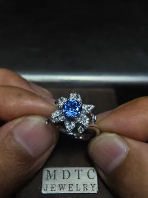 LILY |  Blue Sapphire Engagement Ring
