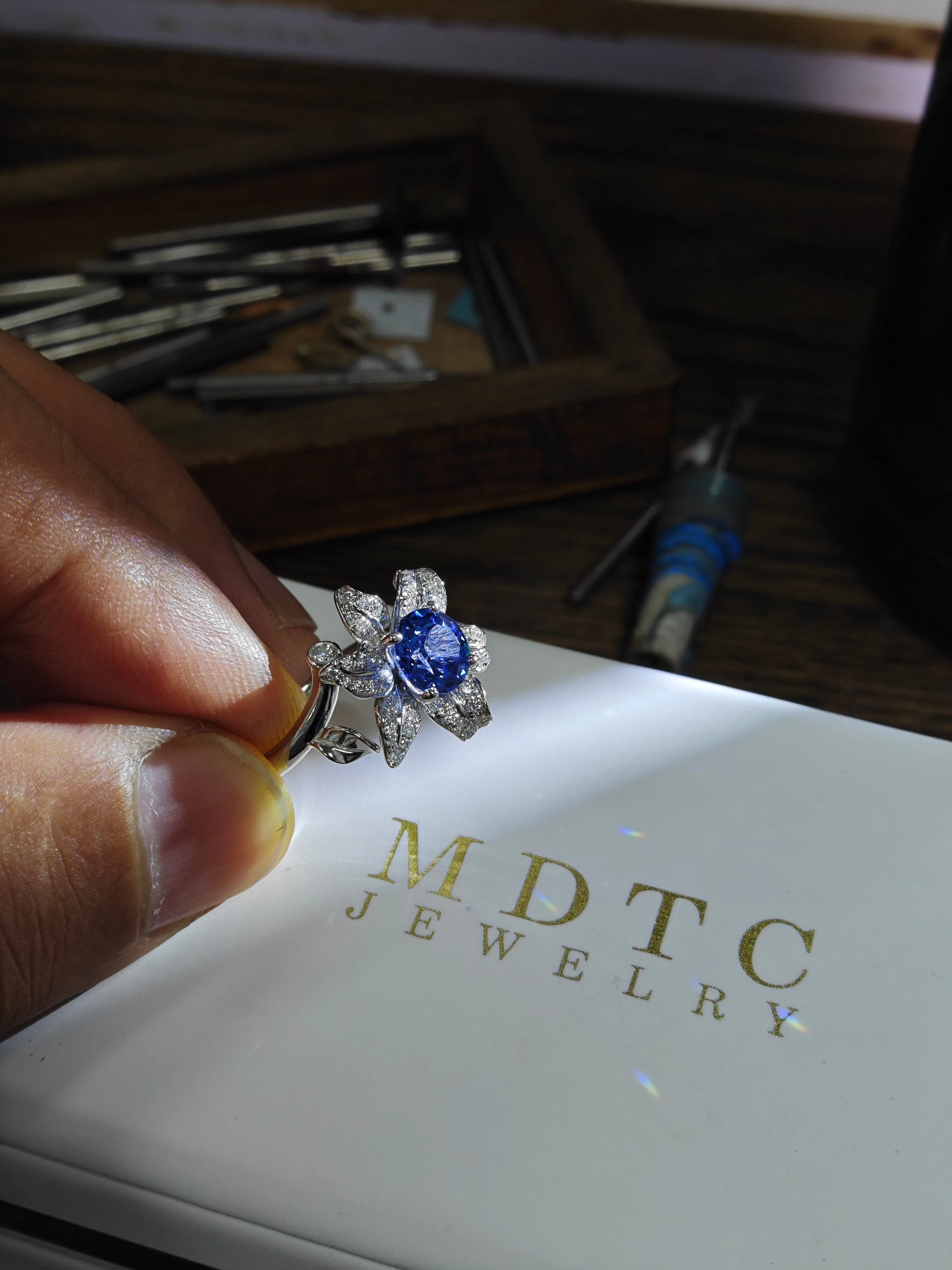 LILY |  Blue Sapphire Engagement Ring