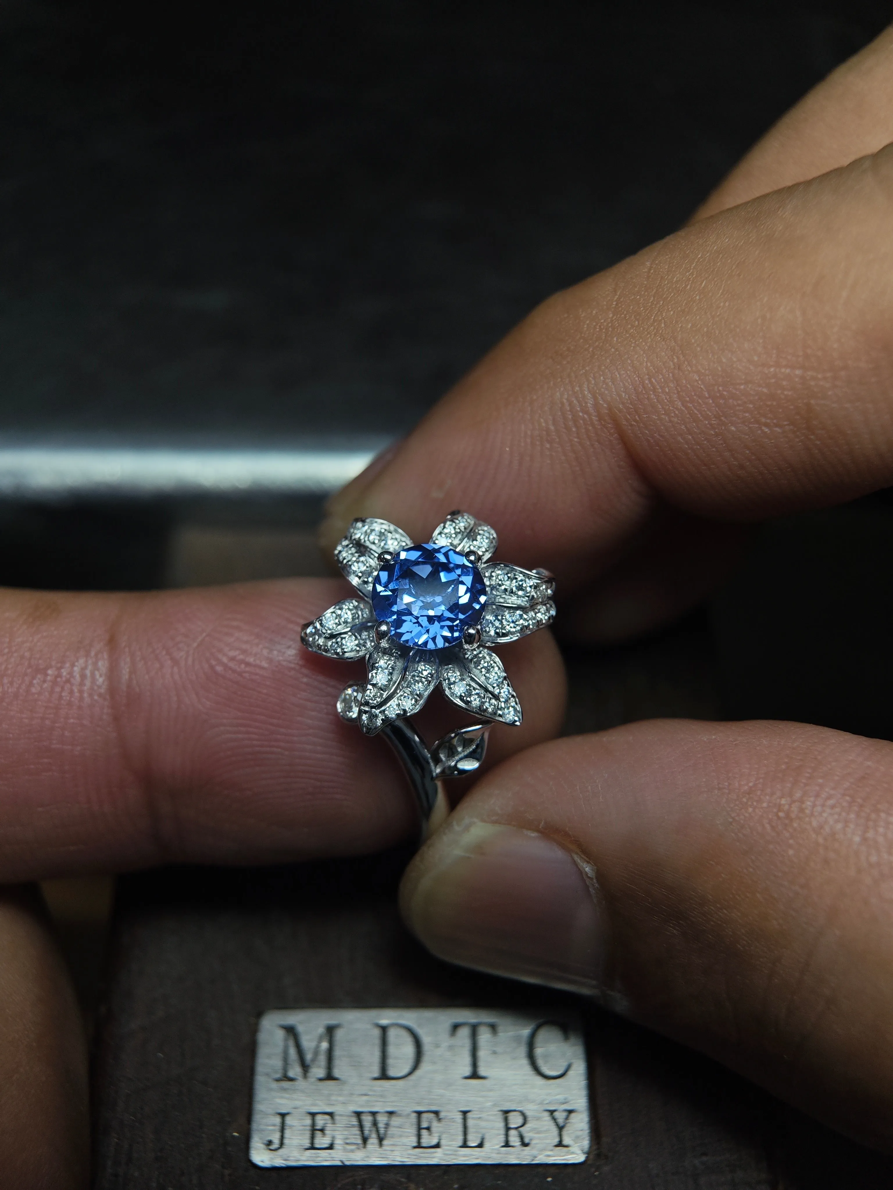 LILY |  Blue Sapphire Engagement Ring