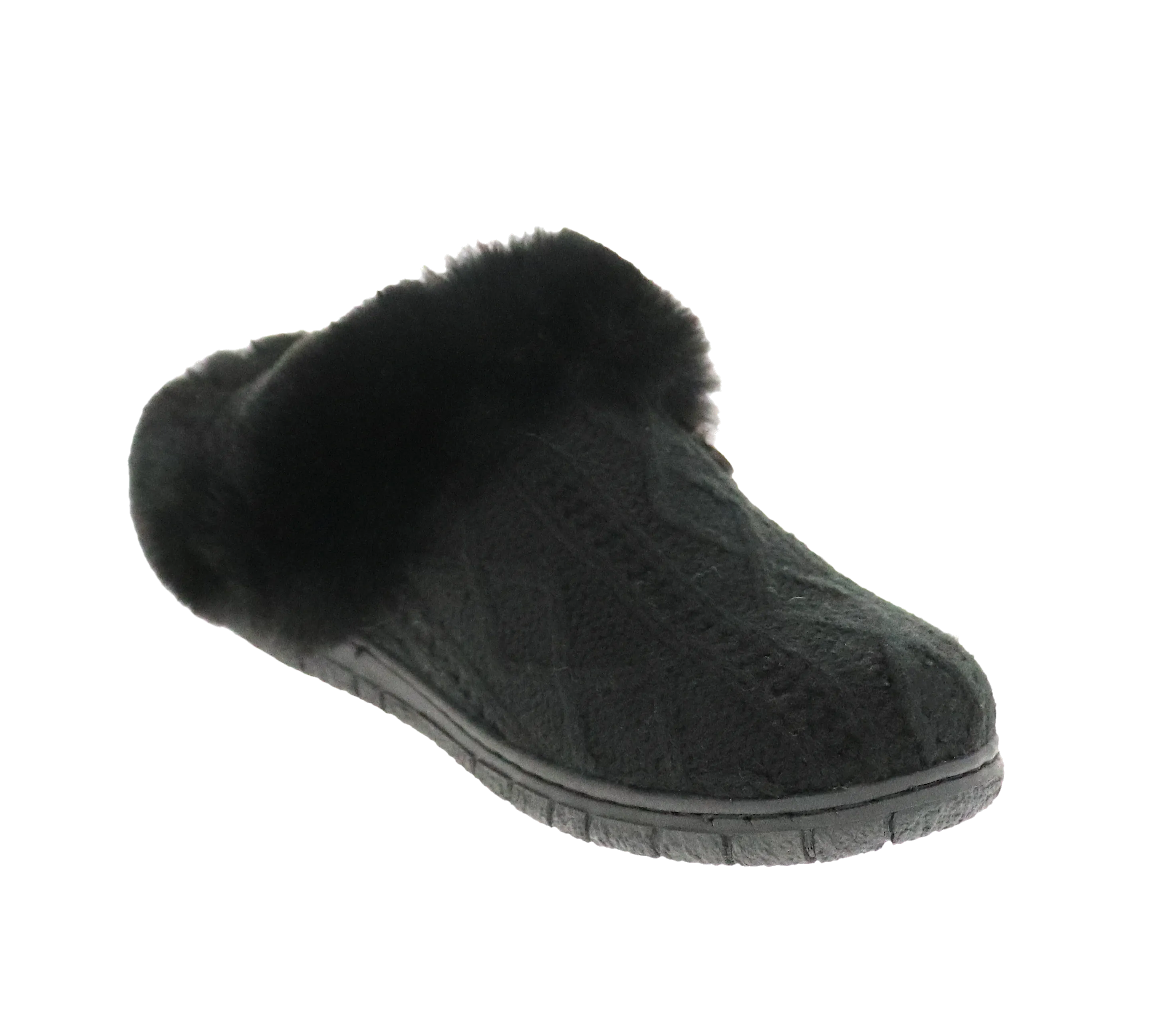 Loom Black Knit Women's Slipper
