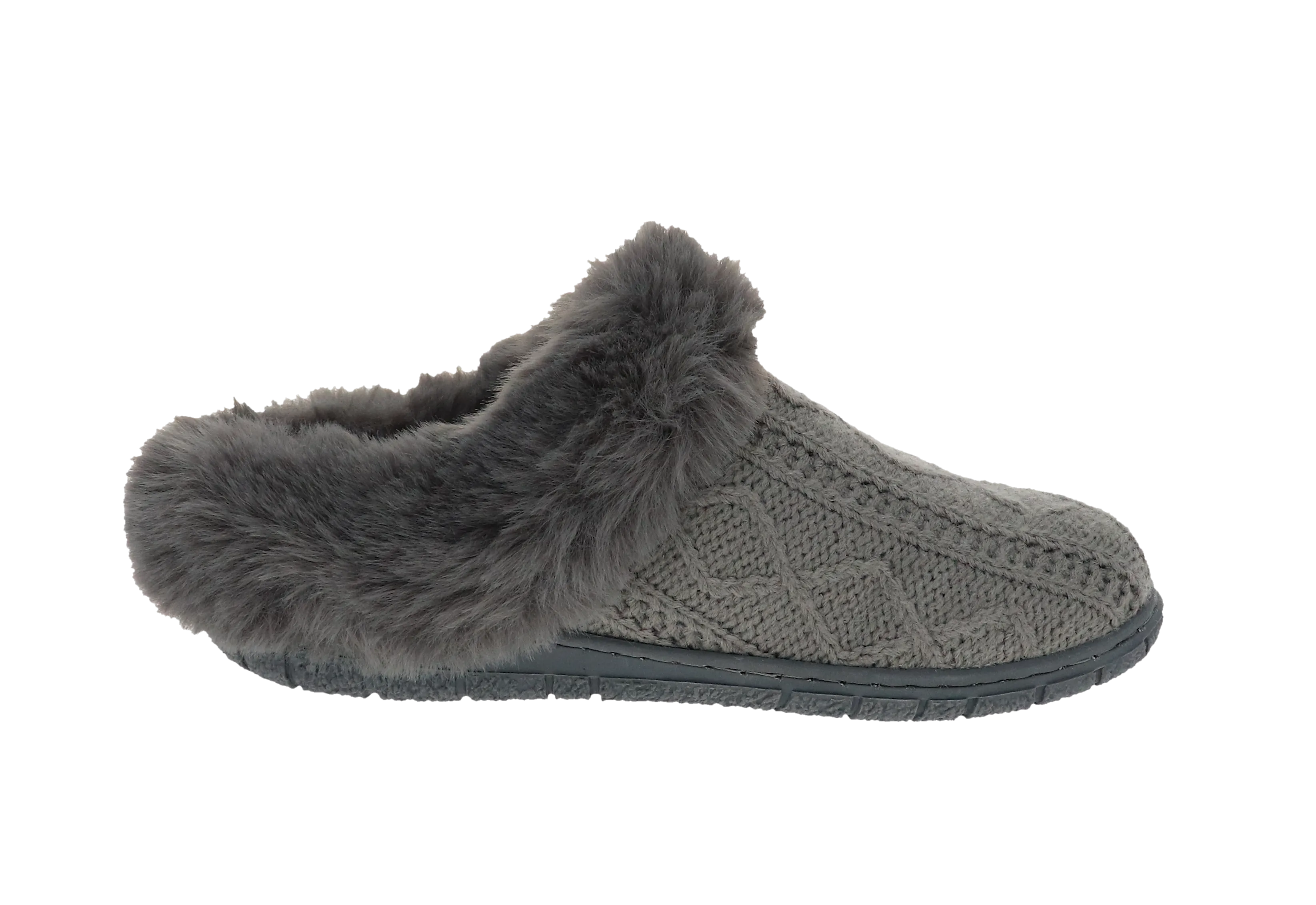 Loom Grey Knit Women's Slipper