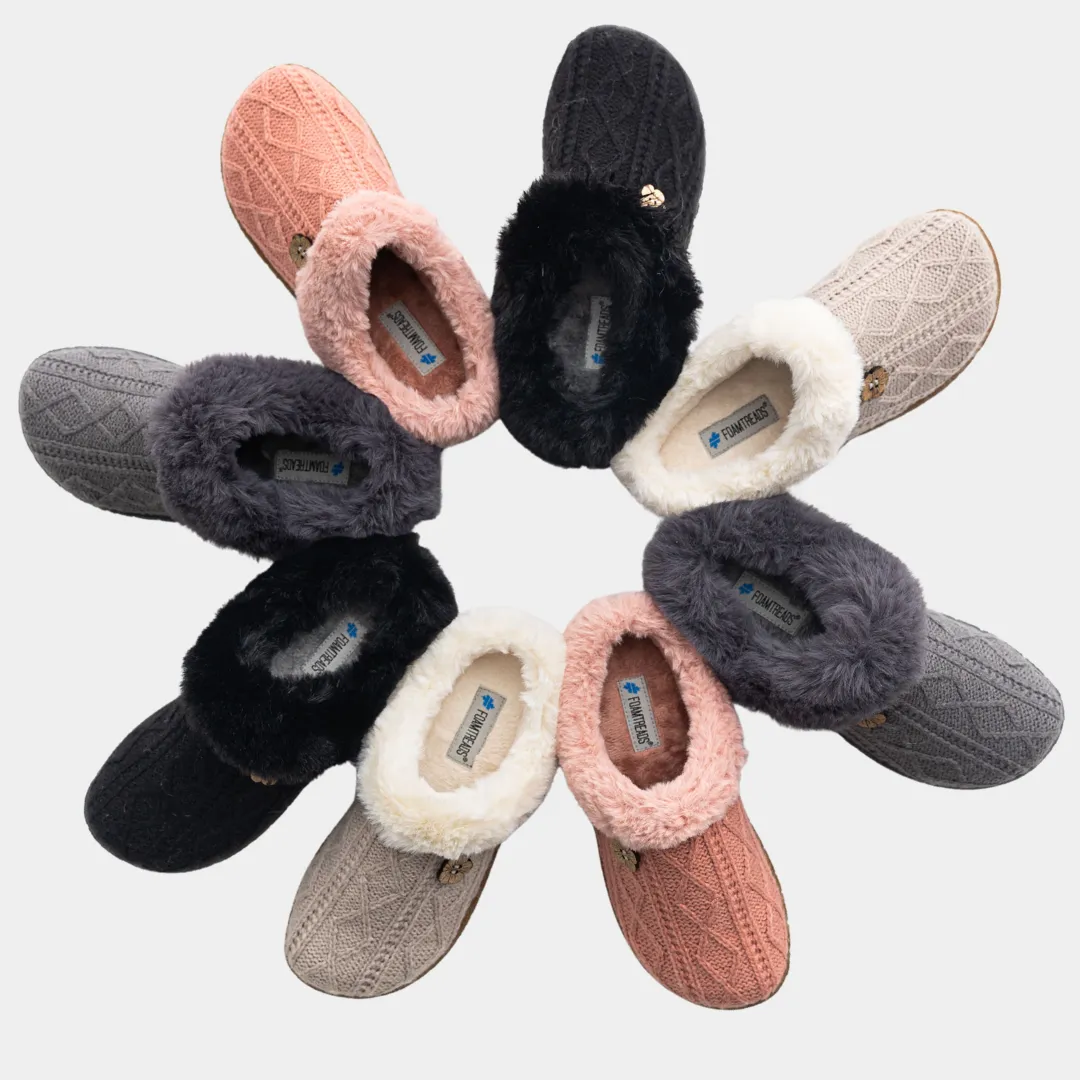Loom Grey Knit Women's Slipper