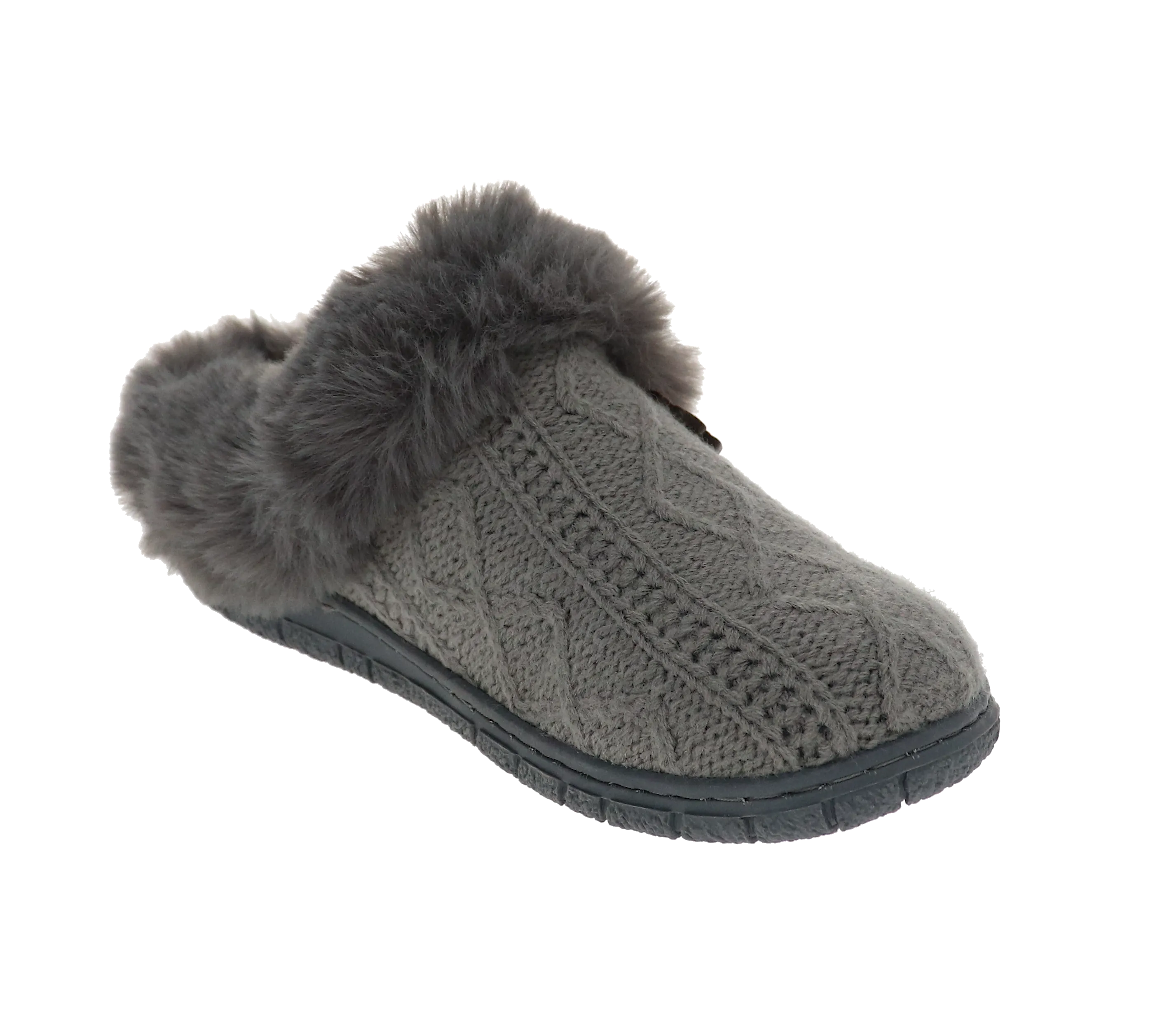 Loom Grey Knit Women's Slipper