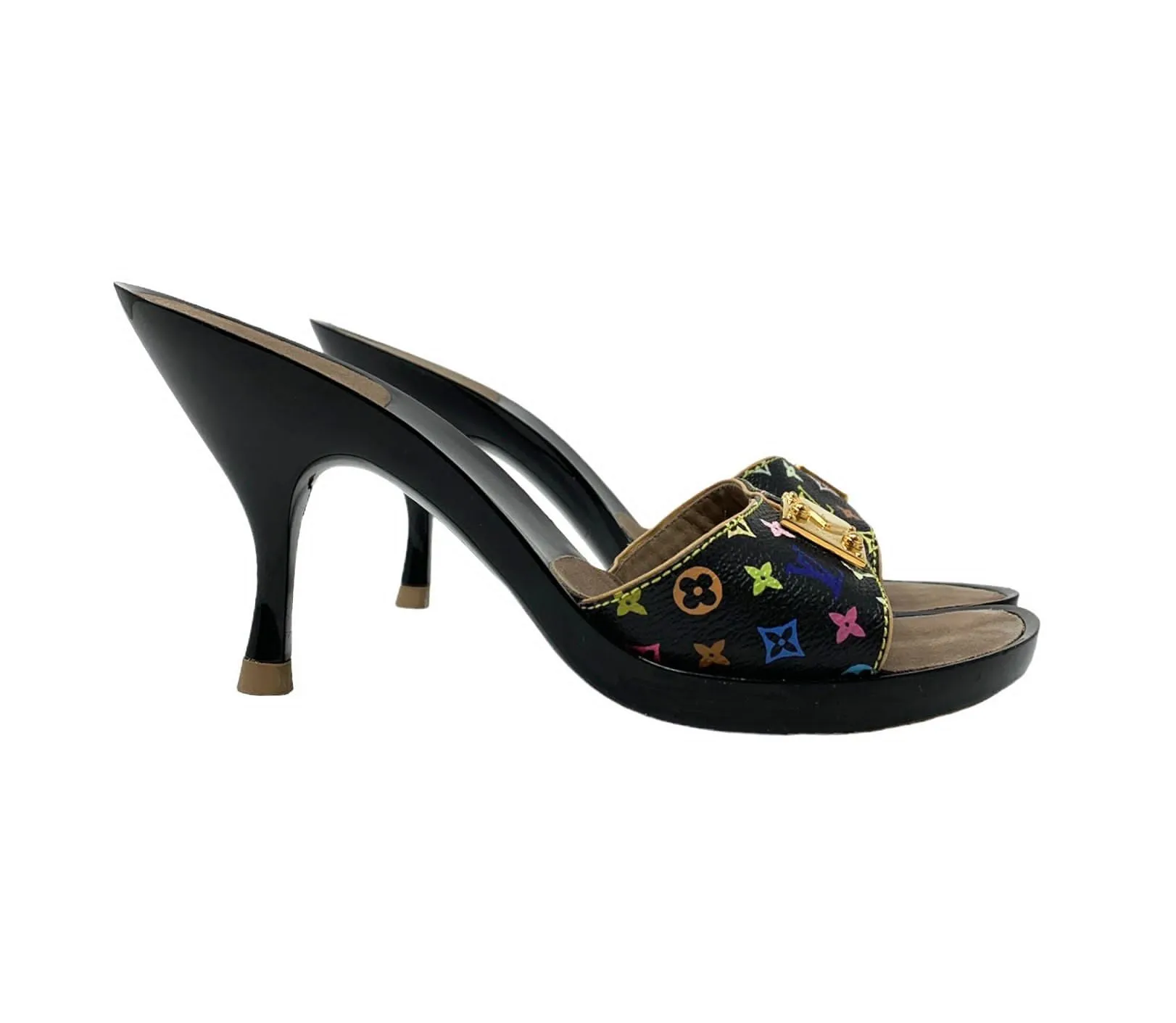 Louis Vuitton Black Monogram Heels
