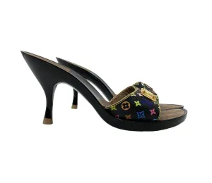Louis Vuitton Black Monogram Heels