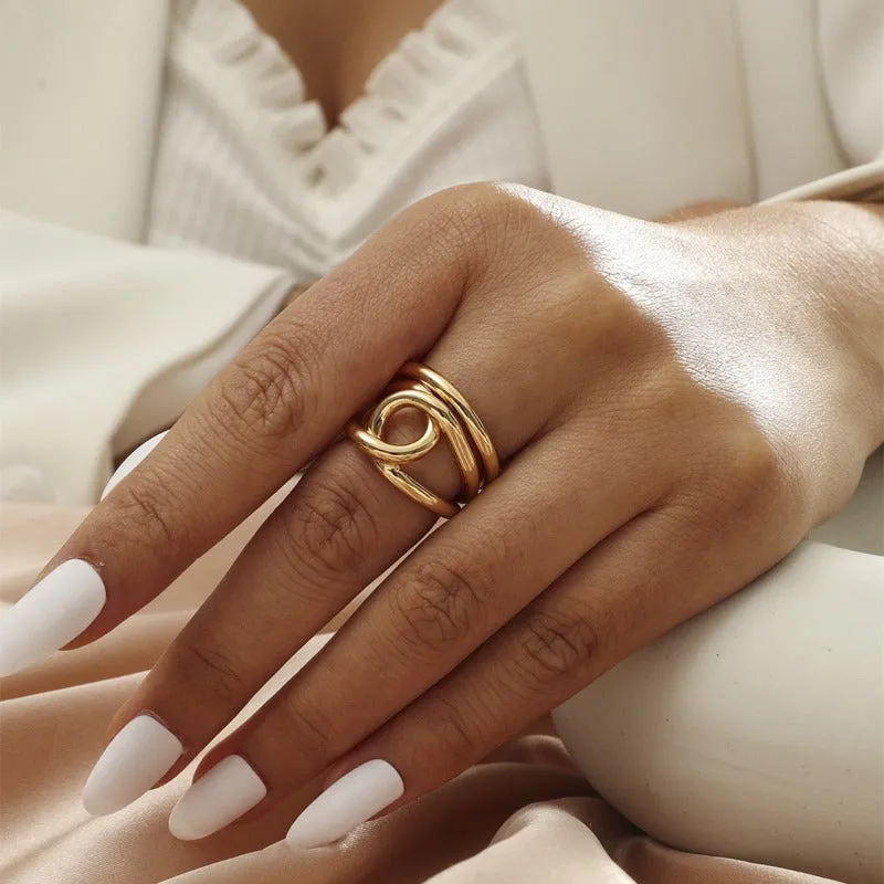 Luxury 18K Cross Ring Women Wedding Engagement Jewelry