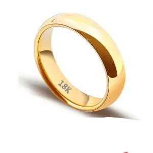 Luxury Engagement Ring Women 18K Yellow Gold Wedding Jewelry