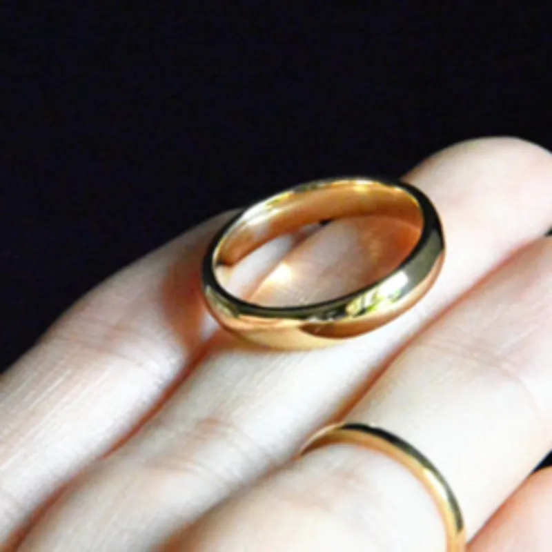 Luxury Engagement Ring Women 18K Yellow Gold Wedding Jewelry