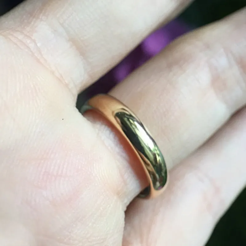 Luxury Engagement Ring Women 18K Yellow Gold Wedding Jewelry
