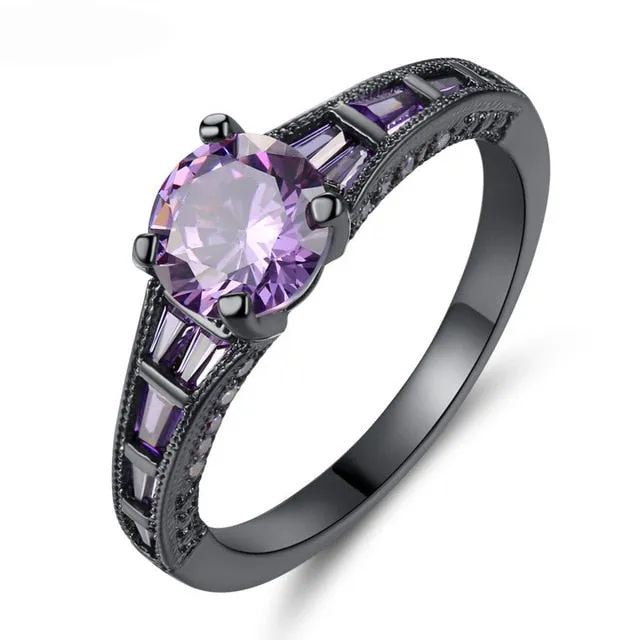 Luxuyr Zircon Gemstone Engagement Ring Women Wedding Jewelry