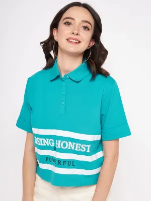 Madame Peacock  Printed Polo  Top