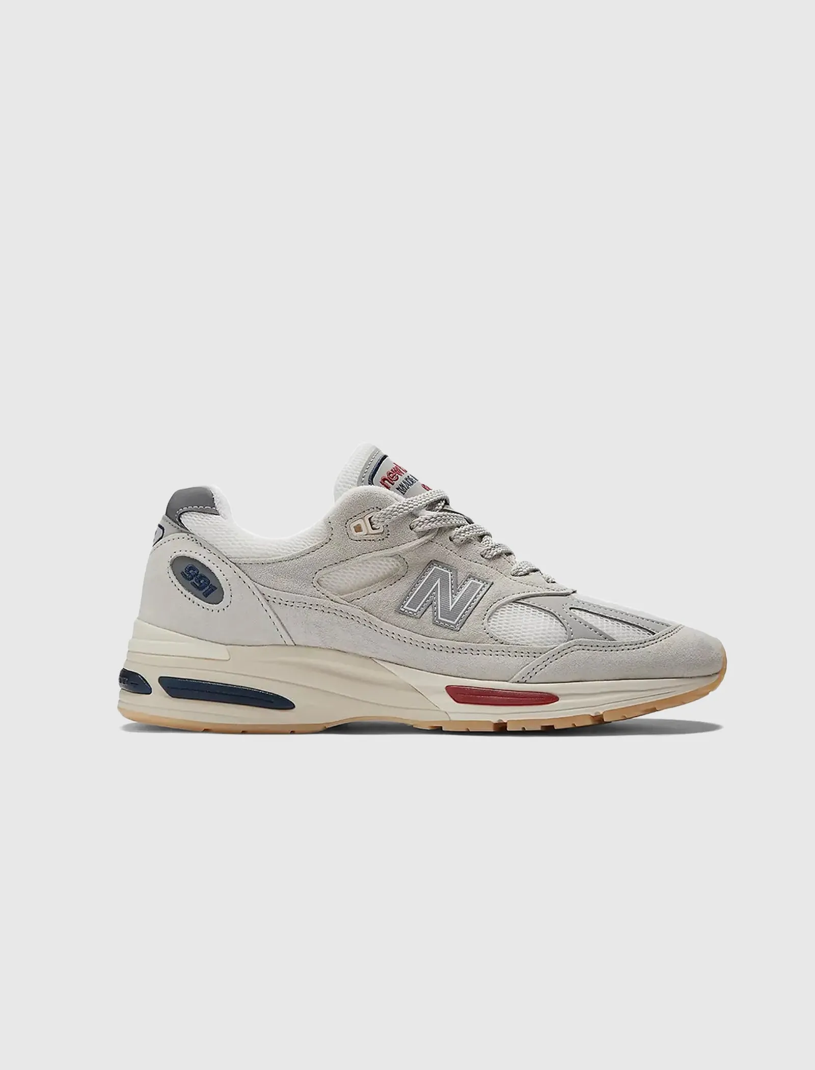 MADE IN UK 991 V2 "OFF WHITE/RED/BLUE"