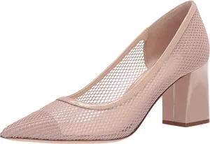 Marc Fisher LTD Womens Zesty Mesh Block Dress Heels Beige 10 Medium (B,M)