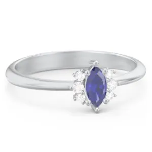 Marquise Birthstone Ring with Accents