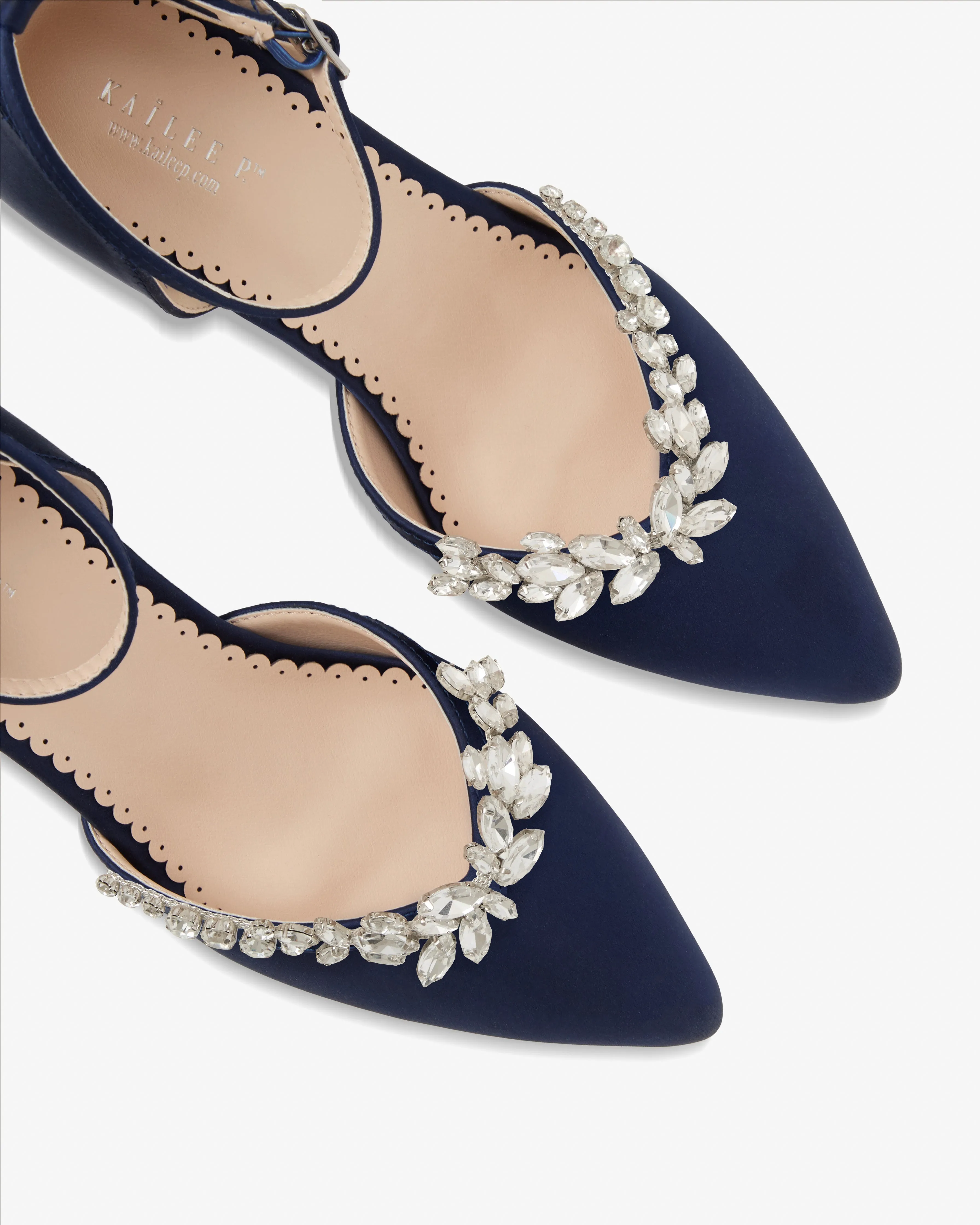 Marquise Rhinestone Block Heel Evening Shoes