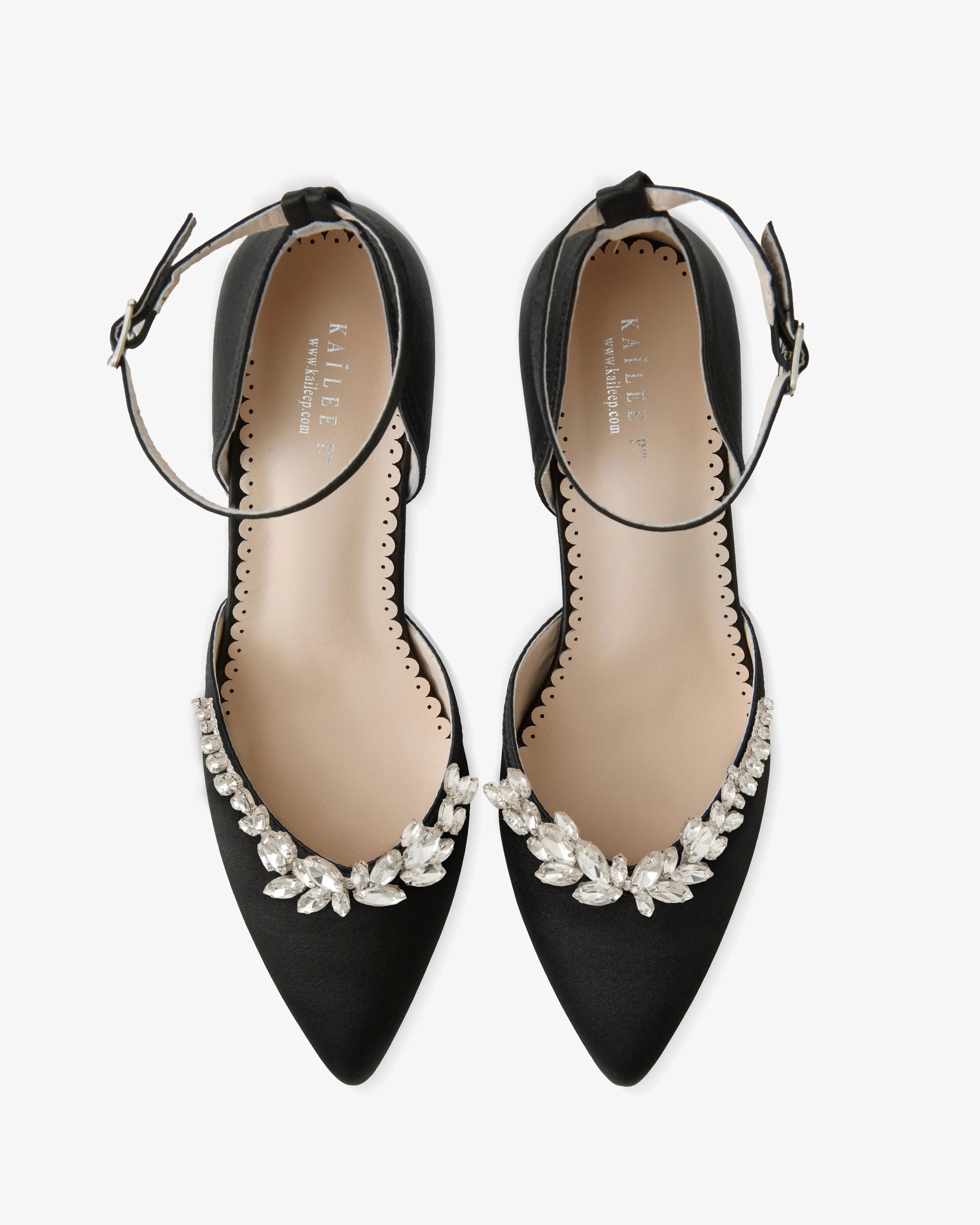 Marquise Rhinestone Block Heel Evening Shoes