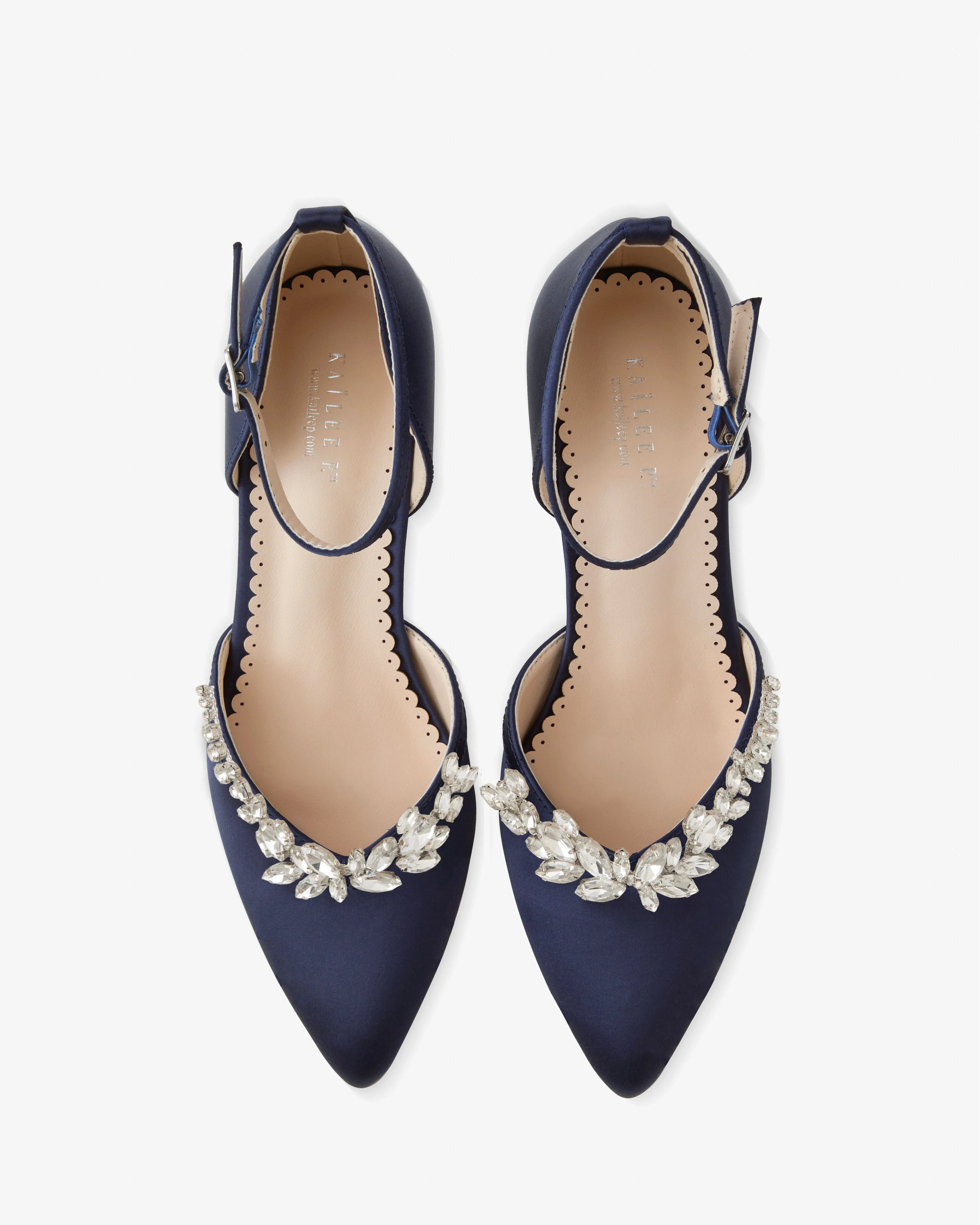 Marquise Rhinestone Block Heel Evening Shoes