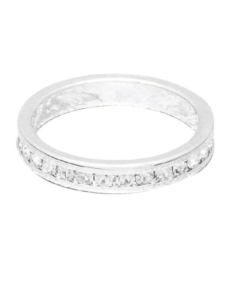 Maya J Birthstone Ring - Silver April