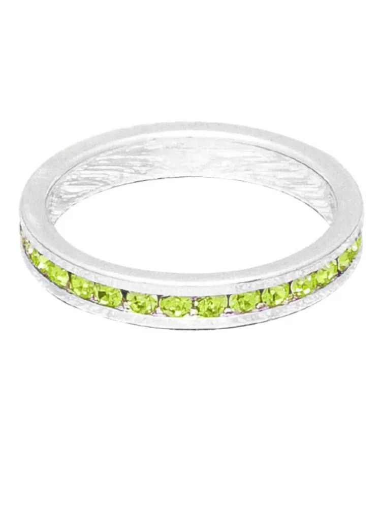 Maya J Birthstone Ring - Silver August