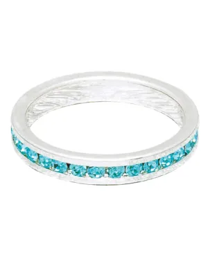 Maya J Birthstone Ring - Silver March