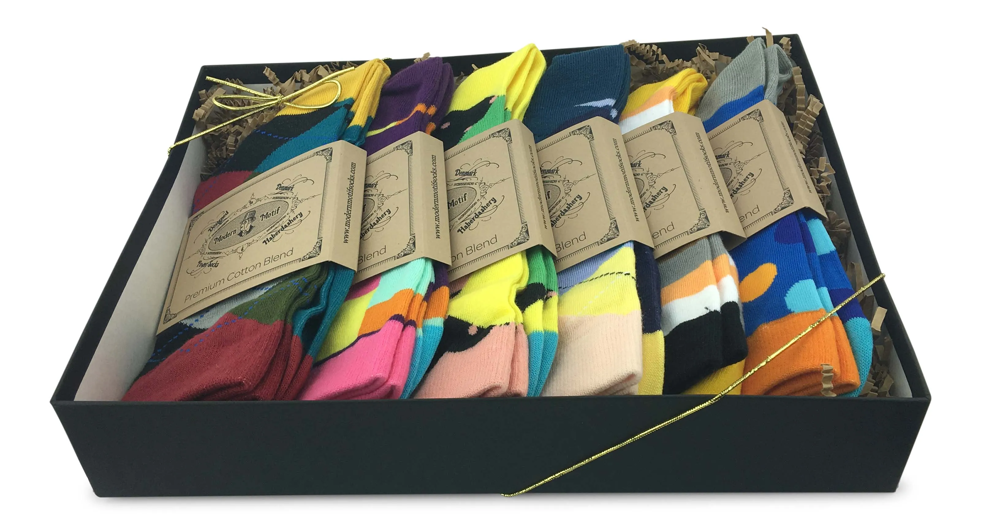 Men Novelty Fashion Dress Socks-6 Pair Fancy Power Sock-Fun Colorful Theme Socks