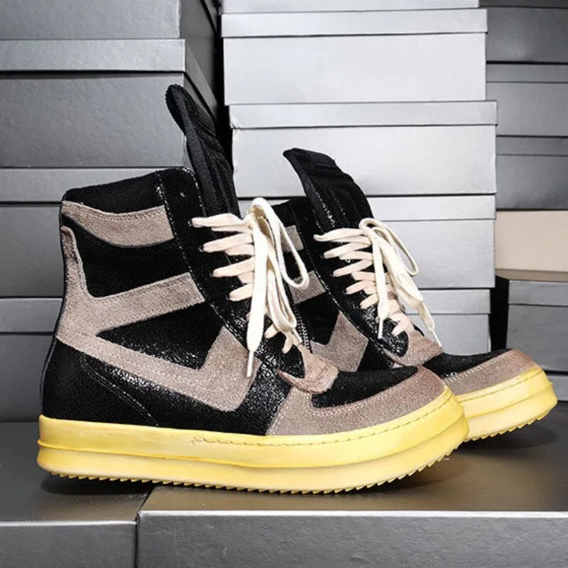 Men Round Toe Thick Bottom Hip Hop Platform Sneakers
