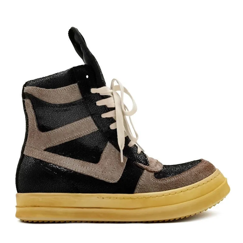 Men Round Toe Thick Bottom Hip Hop Platform Sneakers