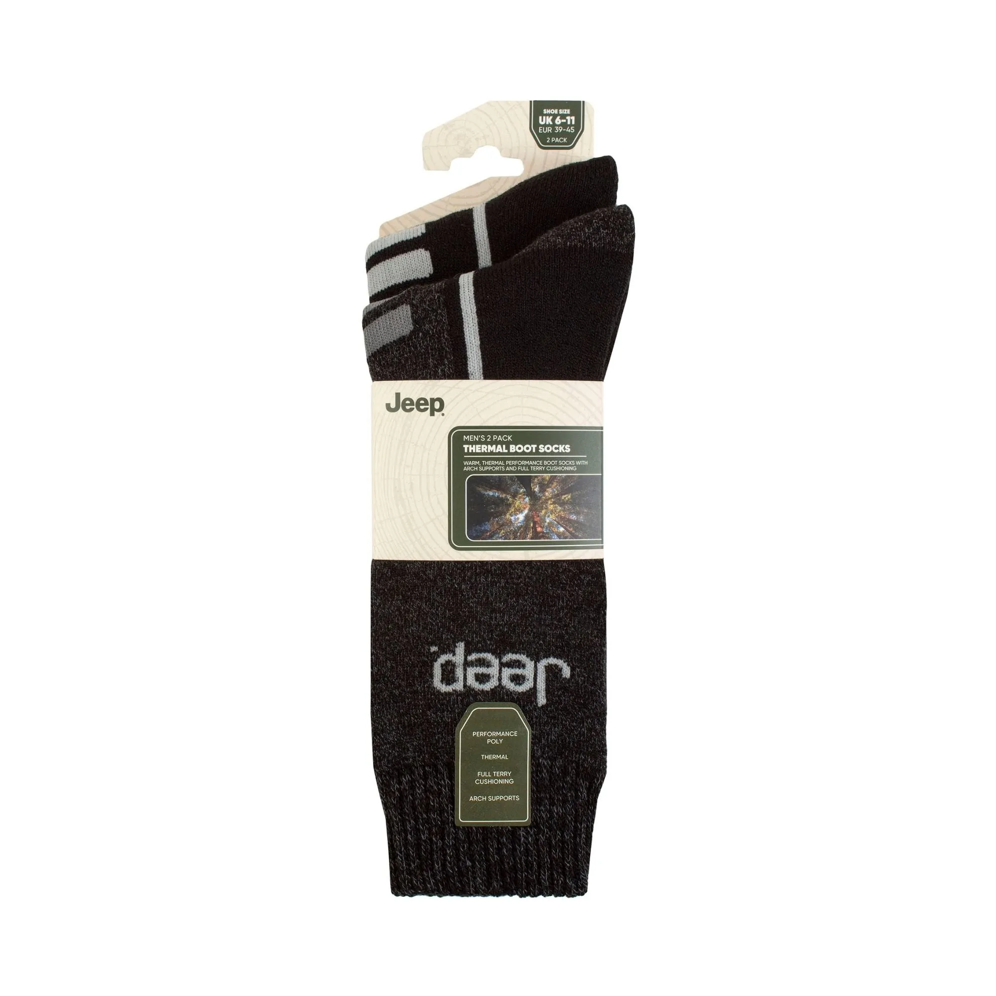 Men's 2 Pack Tech Thermal Boot Socks | Chunky Winter Performance Socks