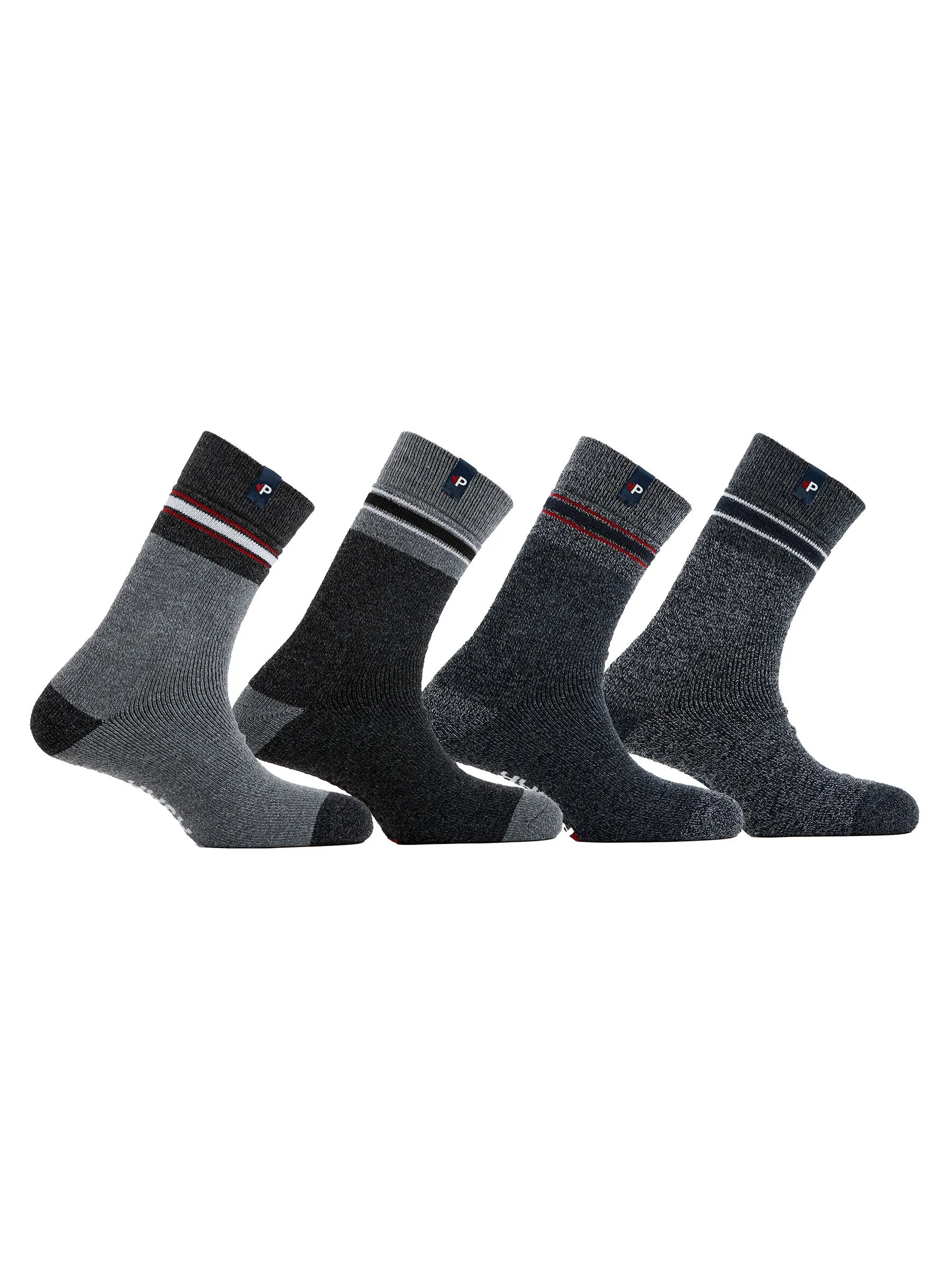 Men's 4-Pack Full Cushion Thermal Crew Socks