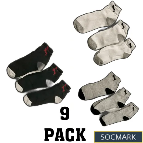 Men's Cotton Thermal Socks 9-Pack (Sizes 9-11, 10-13).