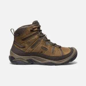 MENS KEEN CIRCADIA MID WATERPROOF BOOT - BISON/BRINDLE