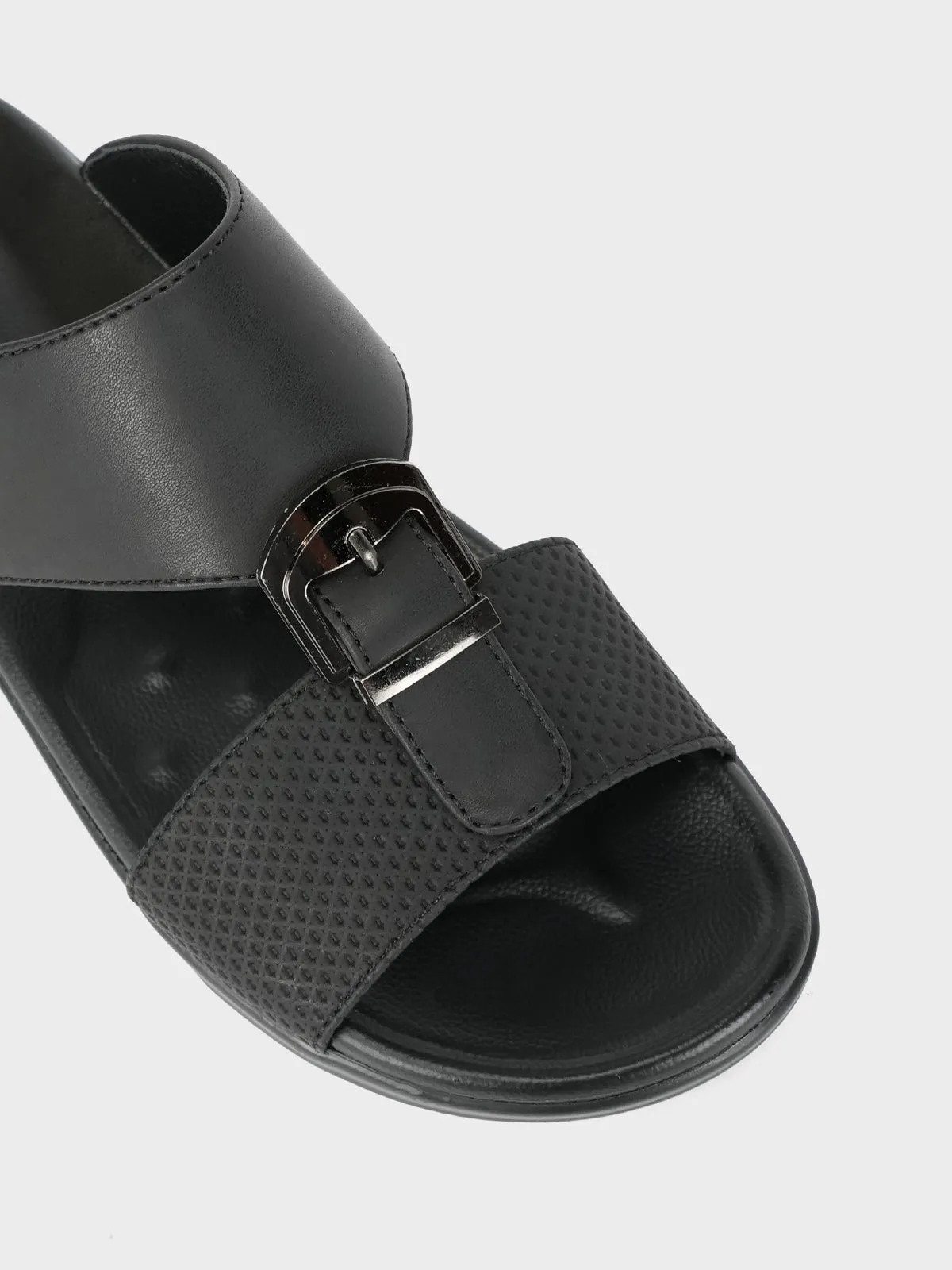 Mens "OLEH" Buckled Flat Summer Slippers