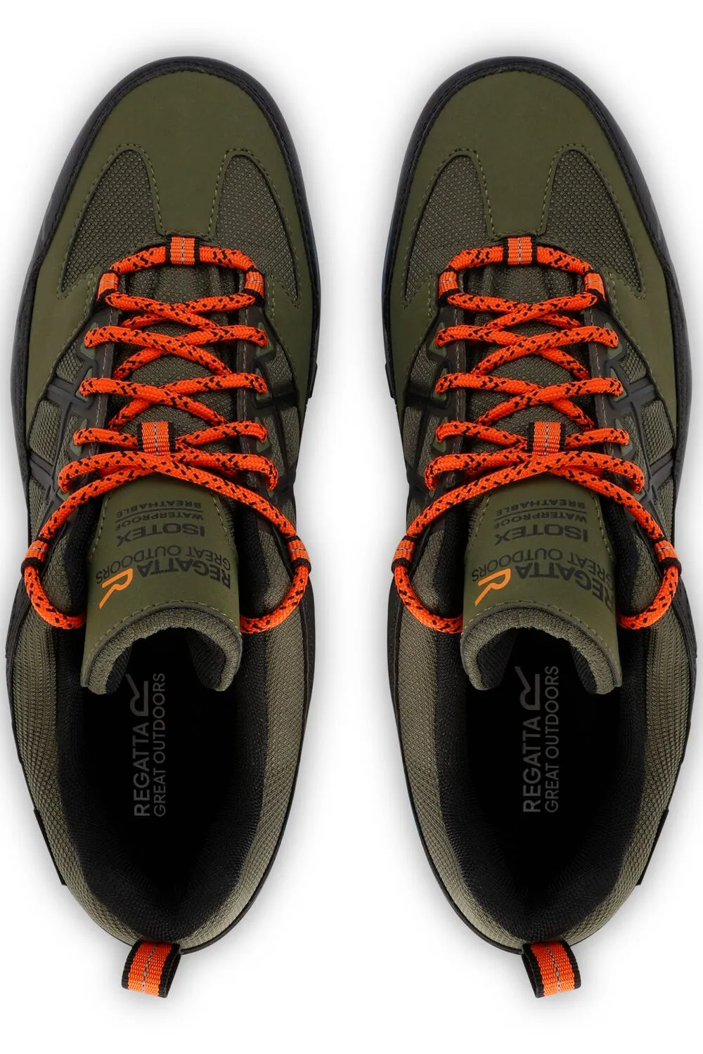 Men's Samaris III Low Waterproof Walking Shoes Cypress Green Blaze Orange