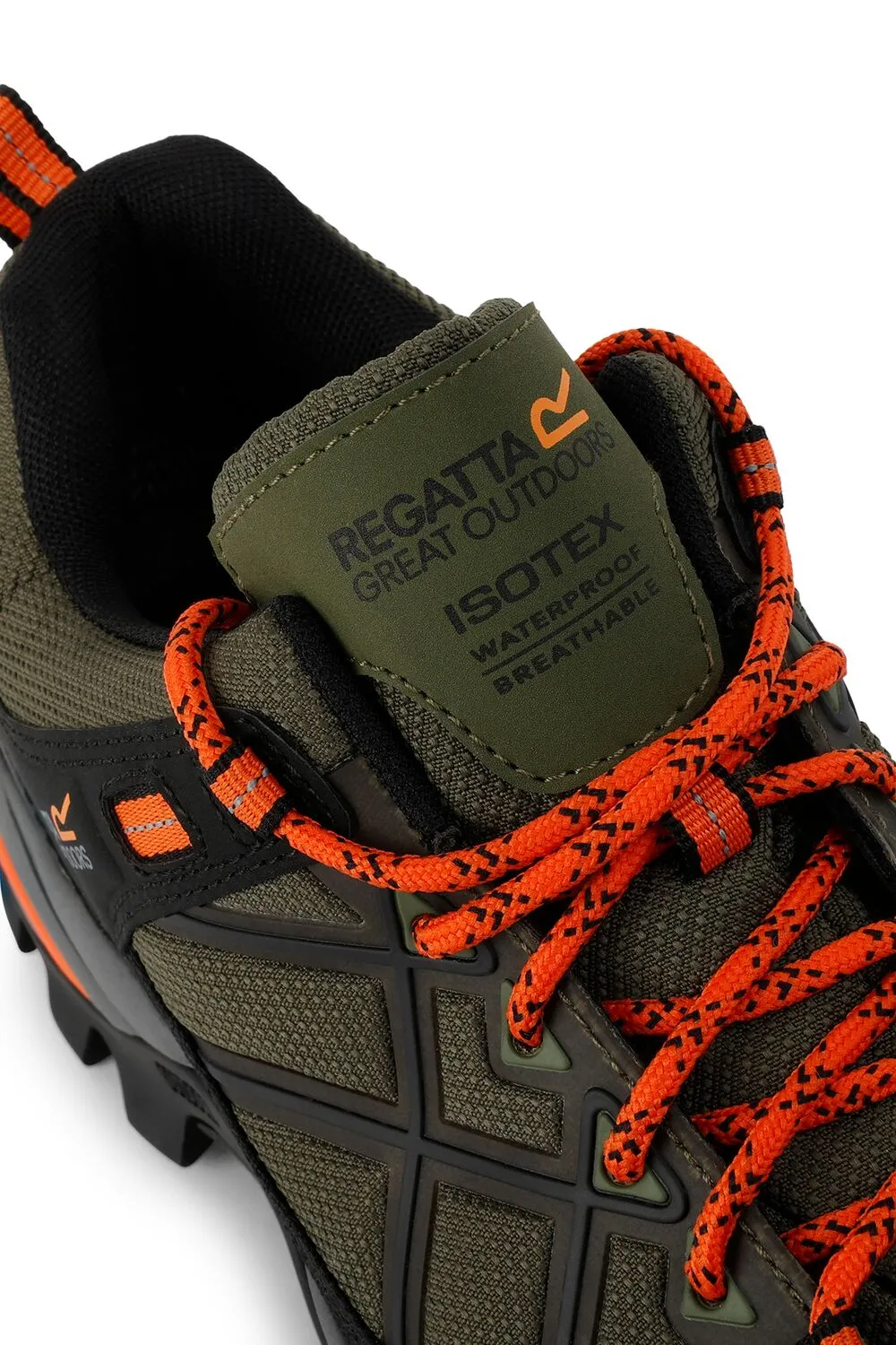 Men's Samaris III Low Waterproof Walking Shoes Cypress Green Blaze Orange