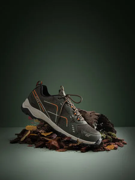 Men's Vendeavour Waterproof Walking Shoe Dark Khaki Blaze Orange