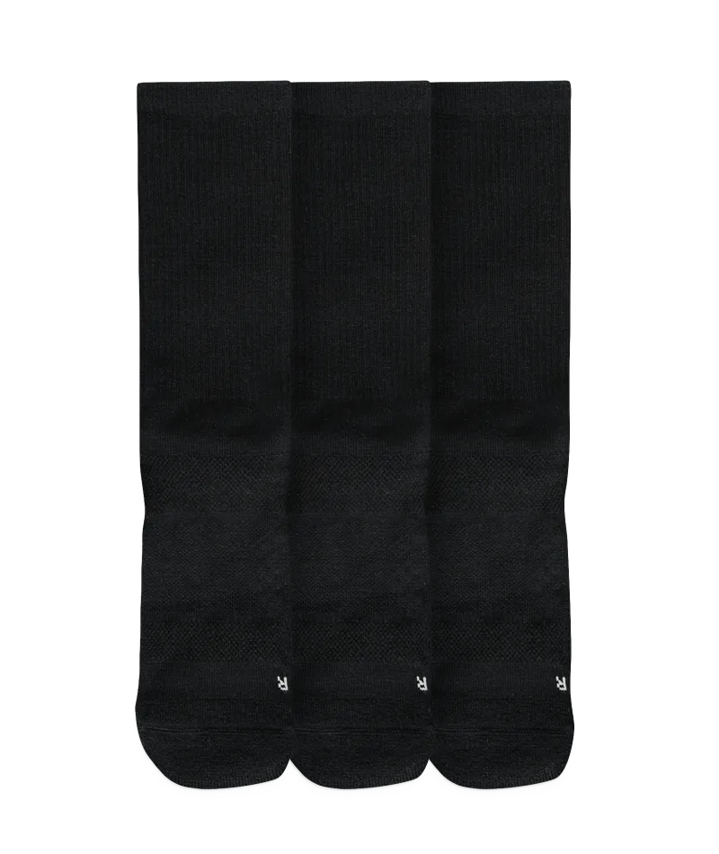 Merino Crew Socks Black 3-Pack