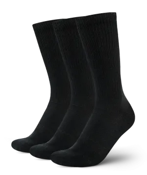 Merino Crew Socks Black 3-Pack