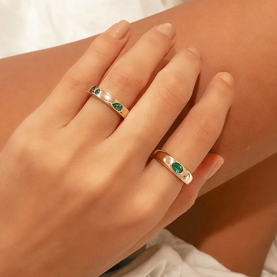 Mia Gem Ring in Emerald – In Stock