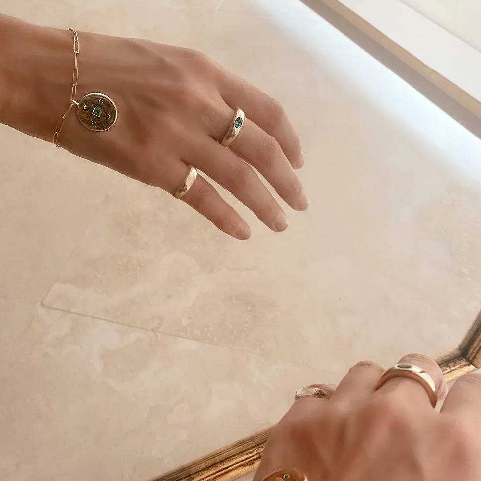Mia Gem Ring in Emerald – In Stock
