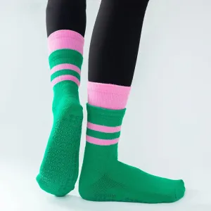 Mid-Tube Women's Yoga Socks - Non-Slip Breathable Pilates Sports Socks, Ladies Cotton Fitness Dance Ballet Indoor Floor Socks