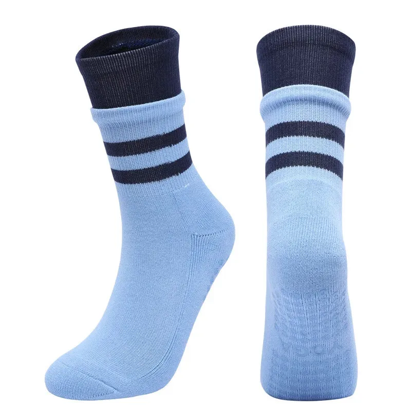Mid-Tube Women's Yoga Socks - Non-Slip Breathable Pilates Sports Socks, Ladies Cotton Fitness Dance Ballet Indoor Floor Socks