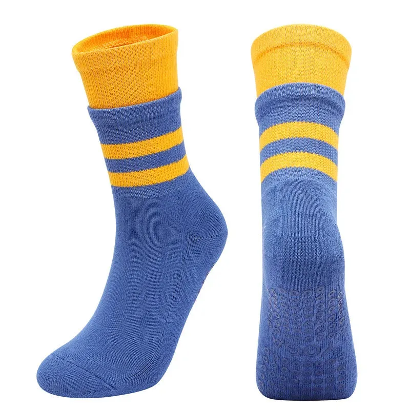Mid-Tube Women's Yoga Socks - Non-Slip Breathable Pilates Sports Socks, Ladies Cotton Fitness Dance Ballet Indoor Floor Socks