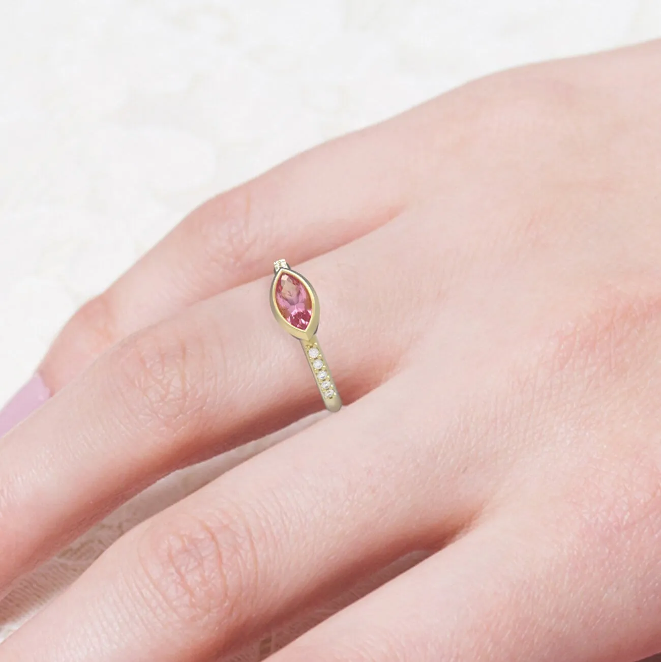 Miri - Pink Tourmaline Ring