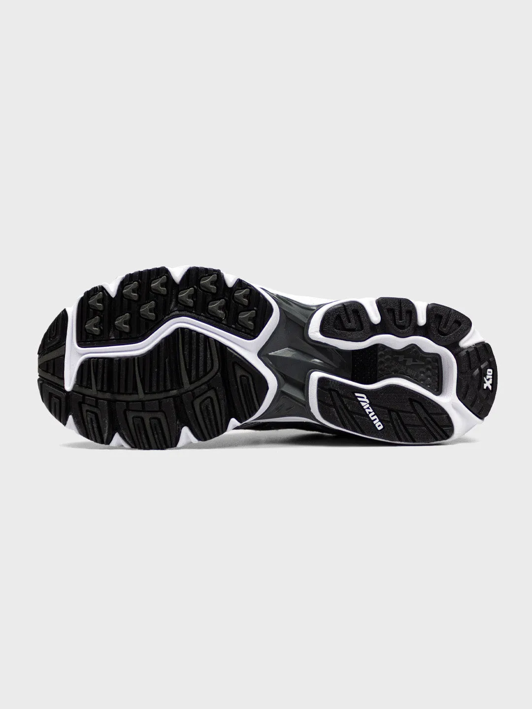 Mizuno Wave Rider 10 Sneakers | White/Silver