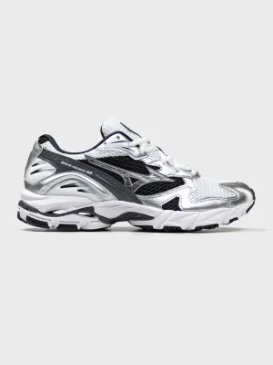 Mizuno Wave Rider 10 Sneakers | White/Silver