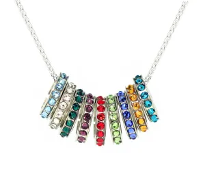 Mother's Multiple Birthstone Ring Gold Necklace