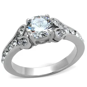 MT 8191 - Round Cut Crystal - Designer Style- Newest - April Birthstone Heart Design