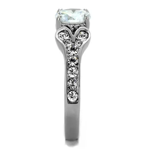 MT 8191 - Round Cut Crystal - Designer Style- Newest - April Birthstone Heart Design