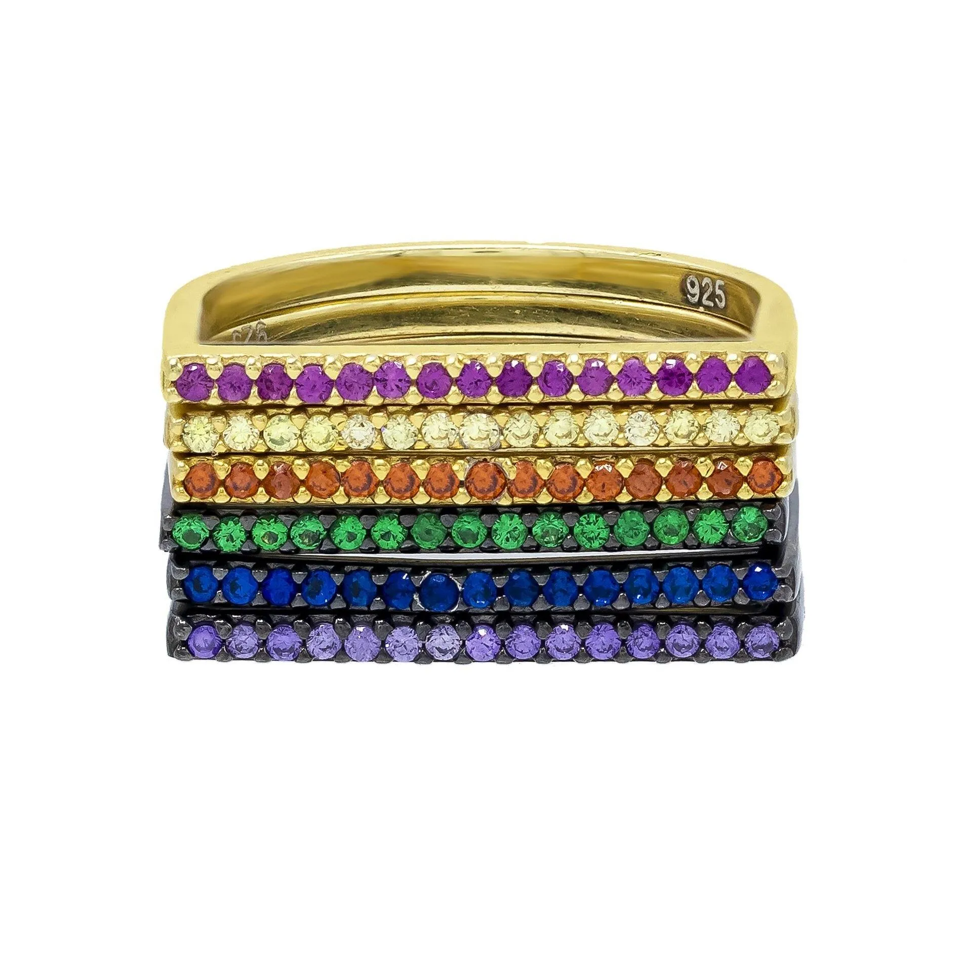 Multi -Color Bar Set Ring