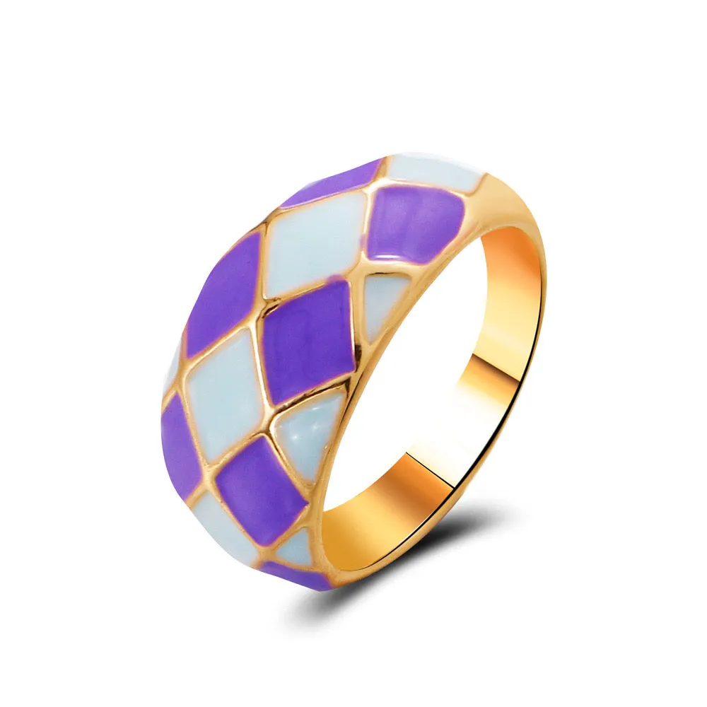 Multi Color Enamel Ring JLTR0564